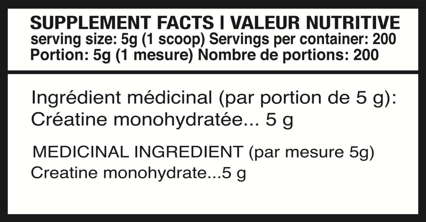 Créatine Monohydrate - Dioafitness